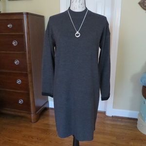 Topshop Charcoal Drop Shoulder Sweater Dress US 2